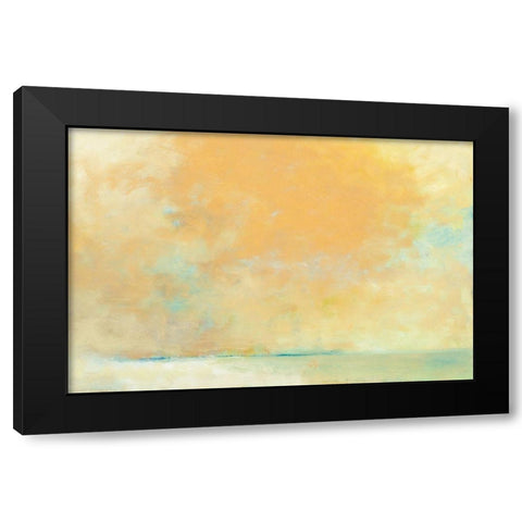 Tangerine Black Modern Wood Framed Art Print with Double Matting by West, David