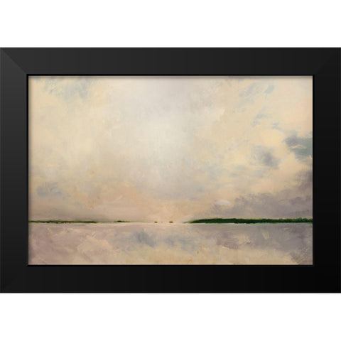 New Thinking Black Modern Wood Framed Art Print by West, David