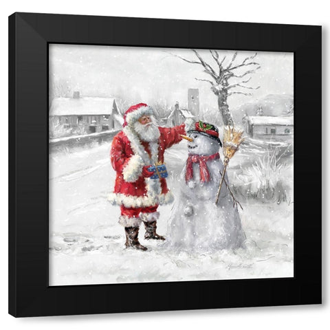Festive Frosty Black Modern Wood Framed Art Print with Double Matting by Corti, Marcello