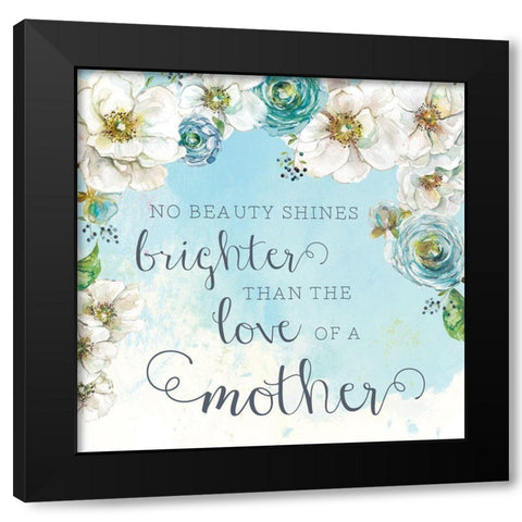 Mothers Love Black Modern Wood Framed Art Print by Robinson, Carol
