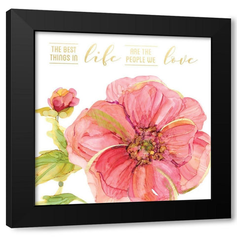 Best Things Black Modern Wood Framed Art Print by Robinson, Carol