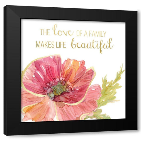 Beautiful Love Black Modern Wood Framed Art Print by Robinson, Carol