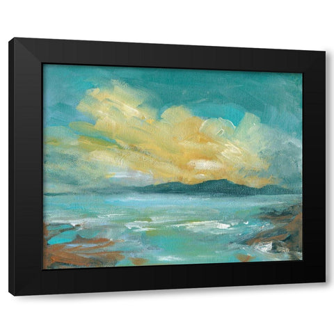 Rocky Beach Black Modern Wood Framed Art Print by Robinson, Carol