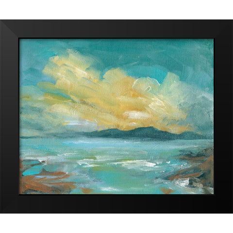 Rocky Beach Black Modern Wood Framed Art Print by Robinson, Carol