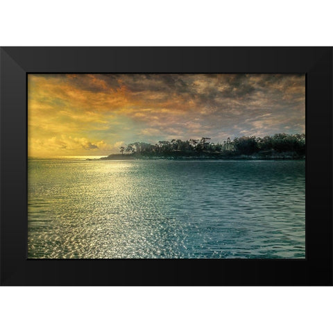 Mystic Island Black Modern Wood Framed Art Print by Calascibetta, Mike