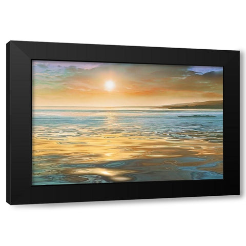 Evening Calm Black Modern Wood Framed Art Print with Double Matting by Calascibetta, Mike