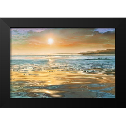 Evening Calm Black Modern Wood Framed Art Print by Calascibetta, Mike