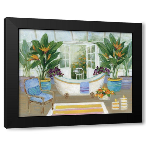 Tropical Island Black Modern Wood Framed Art Print with Double Matting by Swatland, Sally