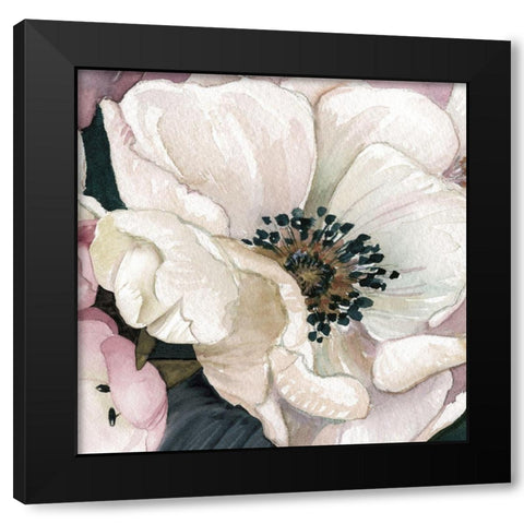 Anemone Study III Black Modern Wood Framed Art Print with Double Matting by Robinson, Carol