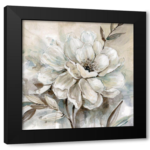 Neutral Bloom I Black Modern Wood Framed Art Print with Double Matting by Robinson, Carol