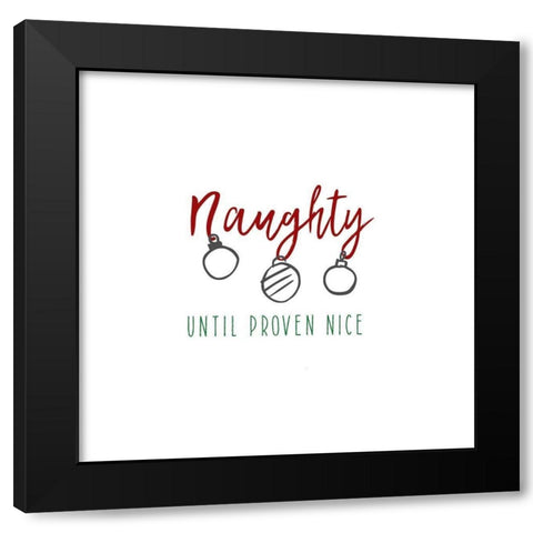 Naughty Black Modern Wood Framed Art Print by Murray, Amanda