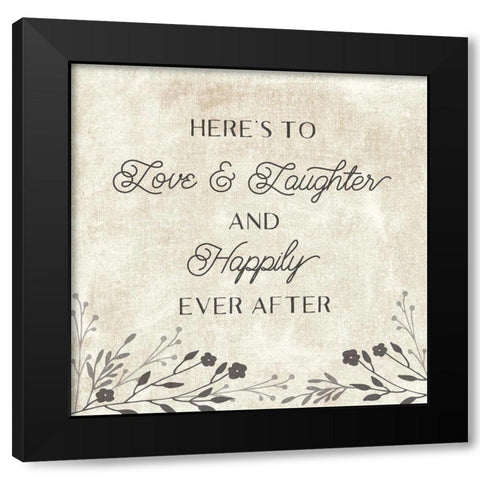 Happy Ever After Black Modern Wood Framed Art Print with Double Matting by Murray, Amanda