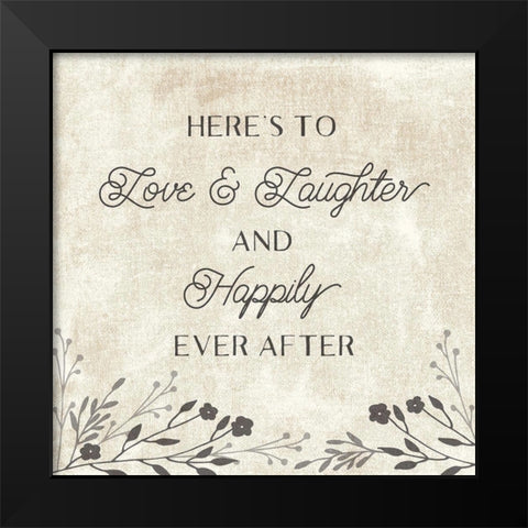 Happy Ever After Black Modern Wood Framed Art Print by Murray, Amanda