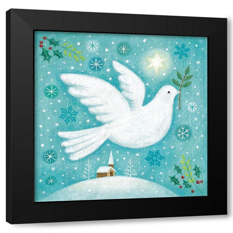 Peace On Earth Black Modern Wood Framed Art Print by Cave, Joanne