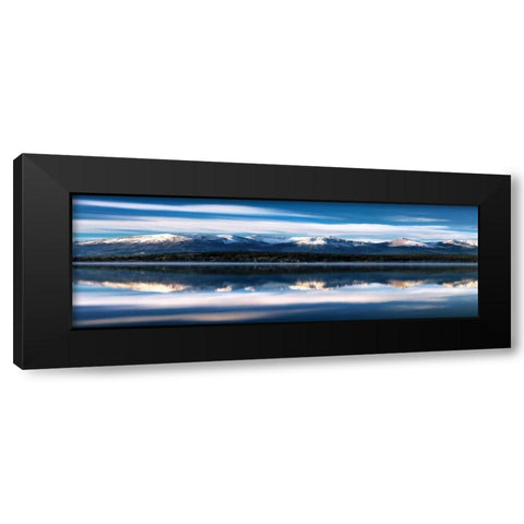 Pyramid Lake Black Modern Wood Framed Art Print with Double Matting by Delimont, Danita