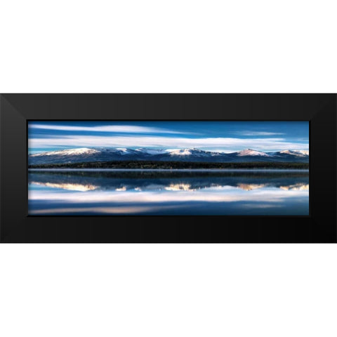 Pyramid Lake Black Modern Wood Framed Art Print by Delimont, Danita