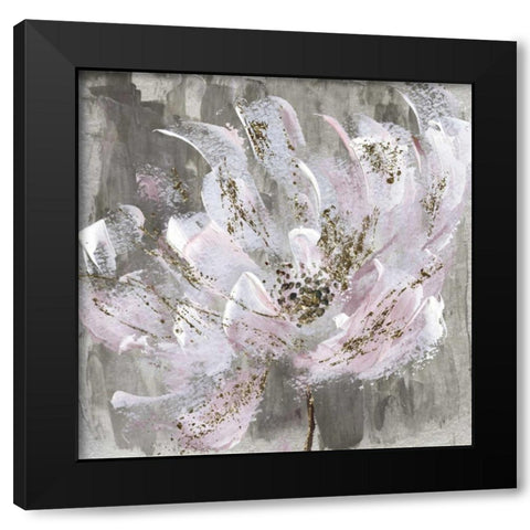 Blushy and Splashy Black Modern Wood Framed Art Print by Craven, Katrina