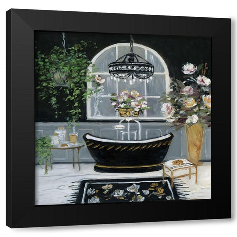 Femme Noir Bath II Black Modern Wood Framed Art Print with Double Matting by Swatland, Sally