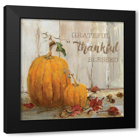 Pumpkin Patch I Black Modern Wood Framed Art Print with Double Matting by Swatland, Sally