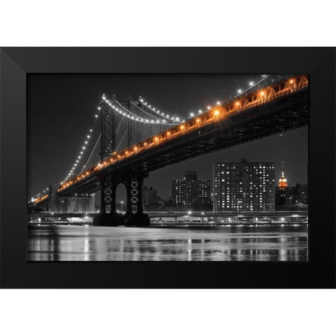 East River Black Modern Wood Framed Art Print by Delimont, Danita