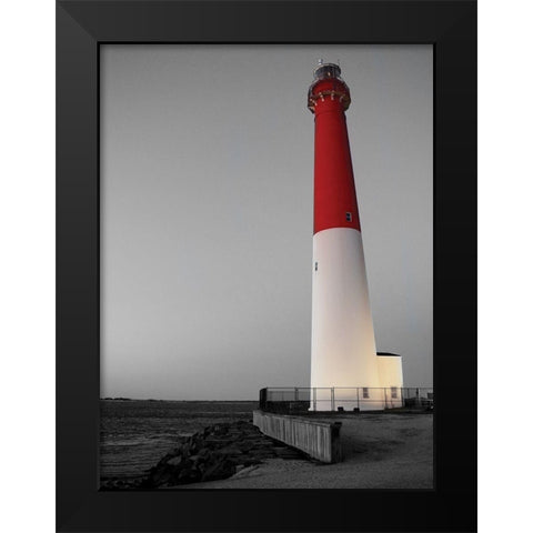 Barnegat Light Black Modern Wood Framed Art Print by Carpentieri, Natalie
