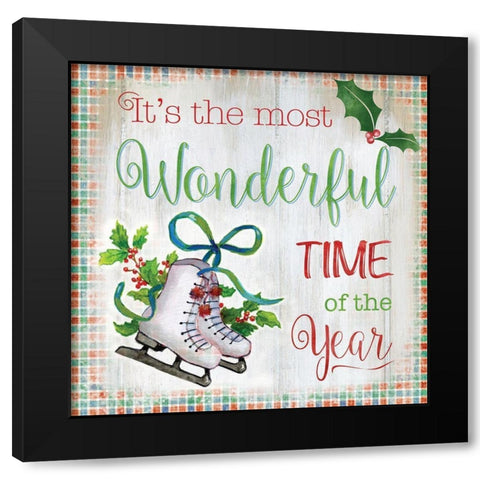 Wonderful Time Black Modern Wood Framed Art Print with Double Matting by Nan