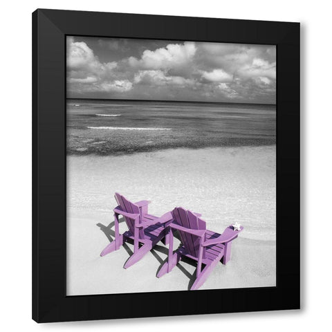 Beach Getaway Black Modern Wood Framed Art Print by Delimont, Danita