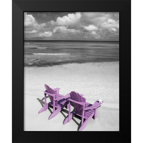 Beach Getaway Black Modern Wood Framed Art Print by Delimont, Danita