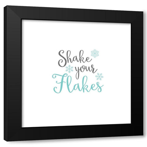 Shake Your Flakes Black Modern Wood Framed Art Print with Double Matting by Murray, Amanda