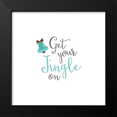 Jingle On Black Modern Wood Framed Art Print by Murray, Amanda