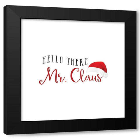 Mr. Claus Black Modern Wood Framed Art Print by Murray, Amanda