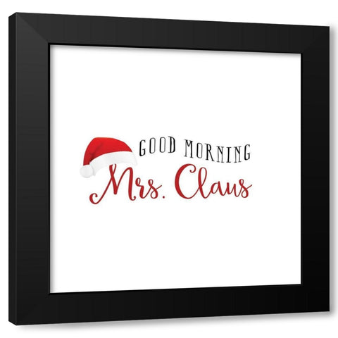 Mrs. Claus Black Modern Wood Framed Art Print by Murray, Amanda