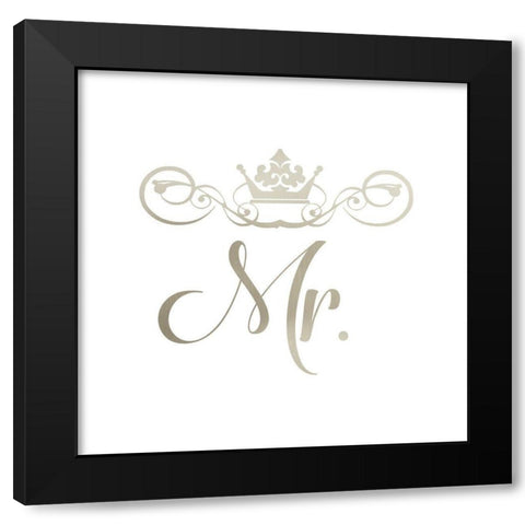 Mr. Crown Black Modern Wood Framed Art Print by CAD DESIGNS
