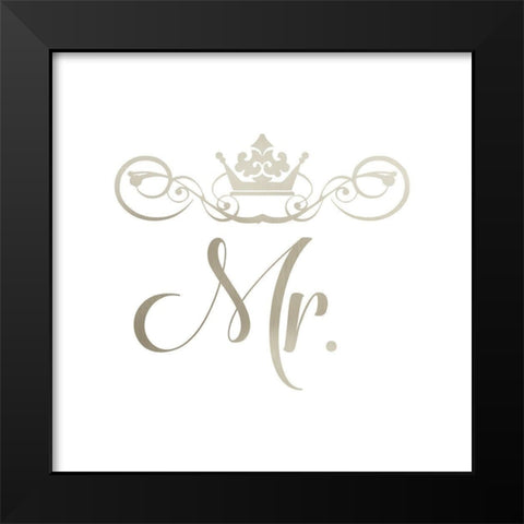 Mr. Crown Black Modern Wood Framed Art Print by CAD DESIGNS