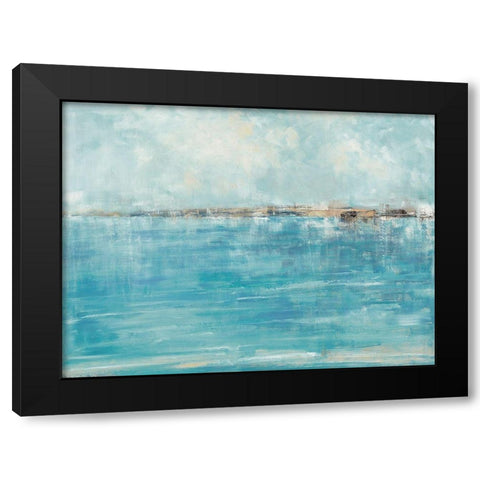 Seychelles Black Modern Wood Framed Art Print with Double Matting by Swatland, Sally