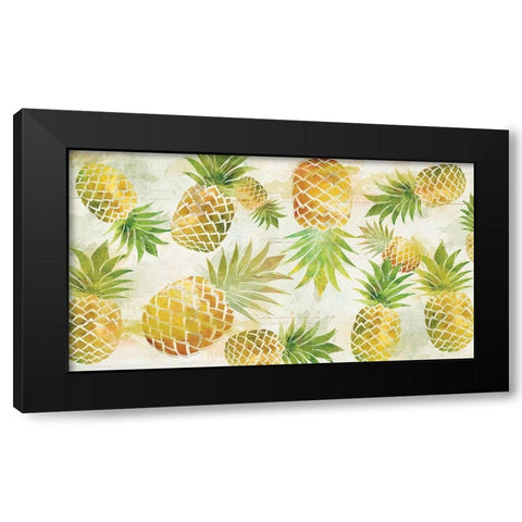 Tossing Pineapples Black Modern Wood Framed Art Print by Robinson, Carol