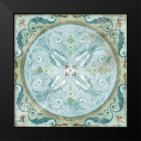 Antique Tile Black Modern Wood Framed Art Print by Robinson, Carol