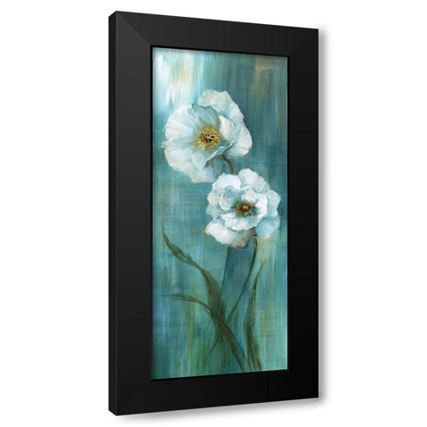 Seabreeze Poppy II Black Modern Wood Framed Art Print with Double Matting by Nan