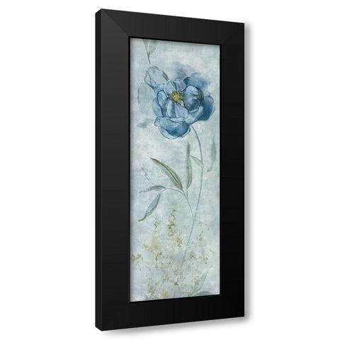 Blue Peony Black Modern Wood Framed Art Print with Double Matting by Robinson, Carol