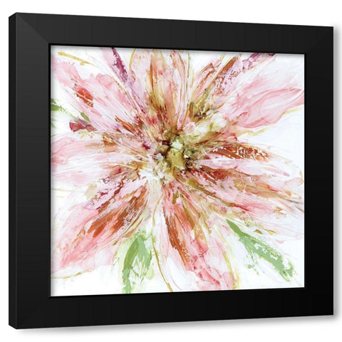 Floral Strokes I Black Modern Wood Framed Art Print with Double Matting by Robinson, Carol