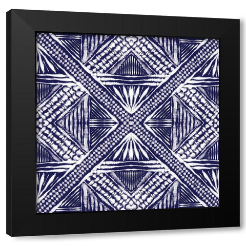 Inky Kaleidoscope Black Modern Wood Framed Art Print with Double Matting by Murray, Amanda