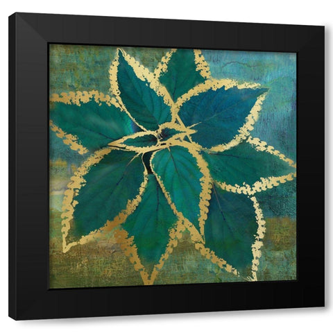 Tropical Burst Black Modern Wood Framed Art Print with Double Matting by Nan