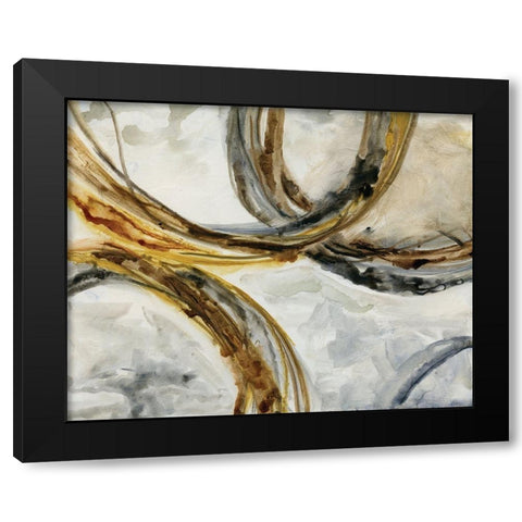 Emboldened Abstract Black Modern Wood Framed Art Print by Nan