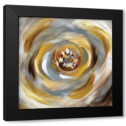 Emboldened Bloom Black Modern Wood Framed Art Print with Double Matting by Nan