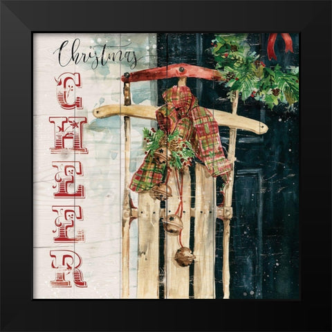 Christmas Cheer Black Modern Wood Framed Art Print by Robinson, Carol