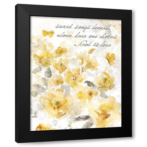 God is Love II Black Modern Wood Framed Art Print by Robinson, Carol