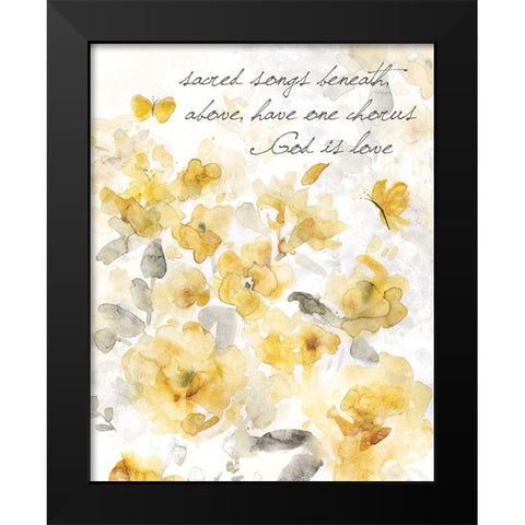 God is Love II Black Modern Wood Framed Art Print by Robinson, Carol