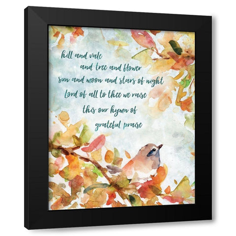 Hymn of Praise Black Modern Wood Framed Art Print with Double Matting by Robinson, Carol
