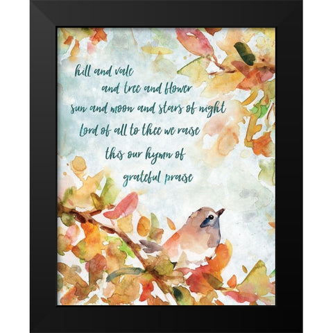 Hymn of Praise Black Modern Wood Framed Art Print by Robinson, Carol