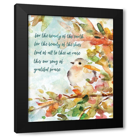 Song of Praise Black Modern Wood Framed Art Print with Double Matting by Robinson, Carol